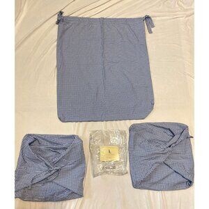 Pottery Barn Kids Sabrina 2 Extra Large Basket Liner Blue Gingham 1 Duffle Bag